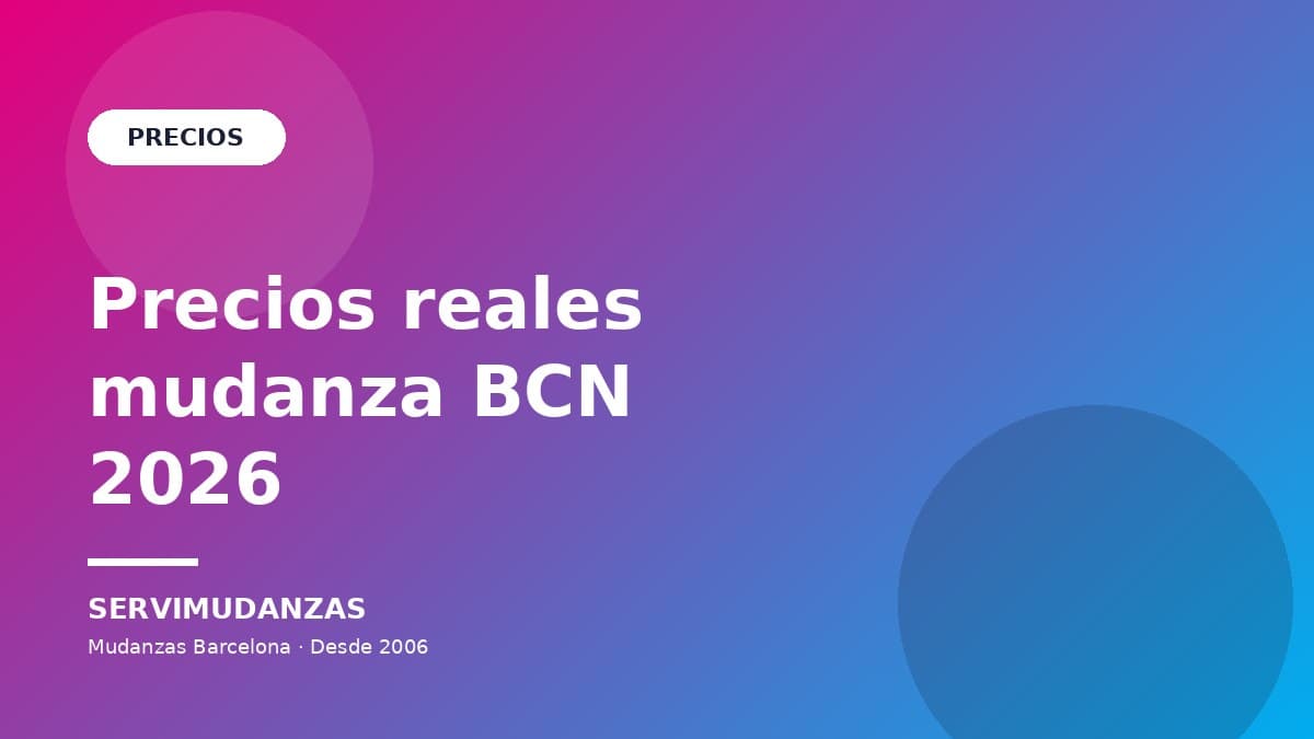 Calculadora, plano de Barcelona y notas sobre precios de mudanzas